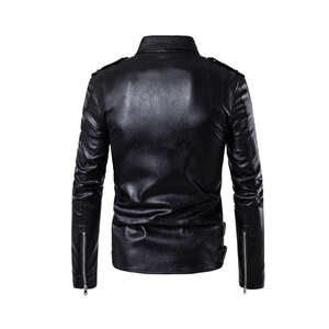 Chaqueta de motociclista de cuero estilo bombardero para hombre personalizable con capucha de piel Chaqueta de moto de invierno original de bajo precio - Product Image 5
