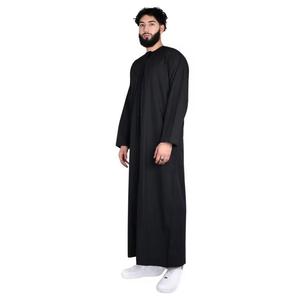 Vente chaude à manches longues vêtements islamiques pour hommes grande taille saoudien Daffah Dubai Thobe fermeture éclair Jubba pour l'automne respirant - Product Image 5