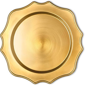 Elégante assiette de chargement en bronze fini idéale pour les banquets et les célébrations de l'Inde. - Product Image 3