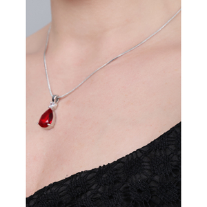 <b>Ruby</b> Water Drop Red Diamond Earrings - Product Image 3