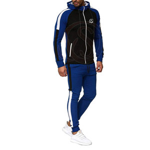 Ensemble de survêtement d'entraînement léger et respirant en coton 100% de haute qualité, fabriqué au Pakistan, avec capuche, design 2 en 1, pour hommes - Product Image 1