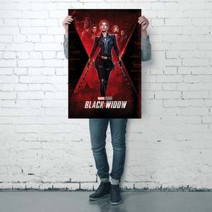 Póster teaser de Marvel de la Viuda Negra Scarlett Johansson, arte de pared de diseño moderno - Product Image 2