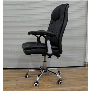 SFGLV2020-Contemporary Design 2-Layer PU Leather Office <b>Chair</b> with Chrome Metal <b>Padded</b> Nesting Swivel Feet Can Be Used Recliner - Product Image 2