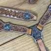 Premium Handcrafted <b>Leather</b> Western Headstall Breastplate Set High Quality Halters Hand Carved <b>Tooled</b> Design at Best Price - Product Image 2