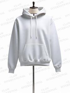Jersey con capucha de patrón sólido informal para hombre 100% algodón poliéster polar logotipo personalizado bordado sudadera de invierno pulóver - Product Image 6