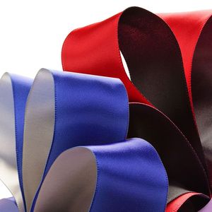Premium Reversible Satin <b>Ribbon</b> Roll Luxury Polyester with Floral Solid Color for Christmas Birthday Halloween Gift Wrapping - Product Image 4