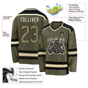 OEM personalizado doble cara Reversible Hockey Jersey Vintage sarga bordada equipo juvenil para hombres en línea sublimado desgaste del hockey sobre hielo - Product Image 3