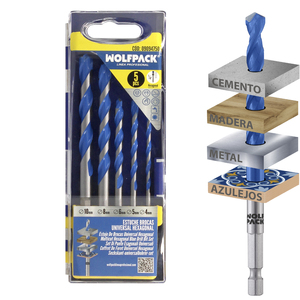 Set di Punte da Trapano Universali Wolfpack Esagonali da Ø4,0 a Ø10 mm - Product Image 1