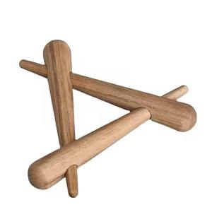 Ensemble de 3 élévateurs à chaussures longs en bois de designer, poignées ergonomiques élégantes, finition polie, parfait pour la maison, les voyages ou comme cadeau, en provenance d'Inde - Product Image 2