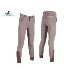 Venta caliente pantalones de montar de nylon con parche de rodilla de silicona equipo de deportes de protección India espinilleras para exportación mundial - Product Image 2