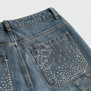 Casual Summer Street Clothing <b>Short</b> Straight Shape Five Pocket Layout Lightweight Fabric Everyday Wear <b>Jeans</b> <b>Shorts</b> - Product Image 5