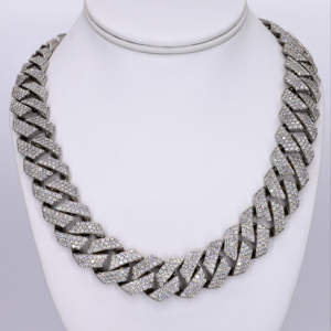 Hip Hop 14mm VVS Moissanite Iced Out Round Cut Diamond Cuban Link Chain Bijoux pour hommes en argent Sterling 925 - Product Image 4