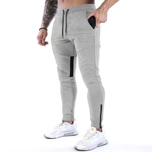 Pantalon Cargo Athlétique Mince Unisexe Taille Élastique Logo Personnalisé Pantalon de Gymnastique Léger en Coton avec Poches Latérales pour le Sport - Product Image 1