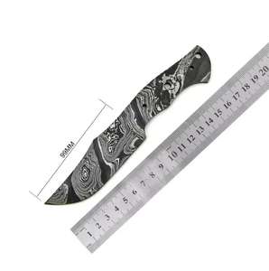 Cuchillo de Damasco DE ALTO Qaulit, cuchillas en blanco, cuchillas en blanco de acero inoxidable, cuchillo de caza - Product Image 6