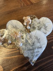 Imanes de Resina Epoxi Dorados Personalizados para Recuerdos de Boda, Corazón, Redondos, Florales, para Despedida de Soltera, Fiesta de Compromiso, Regalos para Invitados - Product Image 2