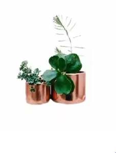 Juego de 4 macetas decorativas de flores de diferentes tamaños y macetas Último diseño de macetas de flores de boda de lujo pulidas de cobre - Product Image 3