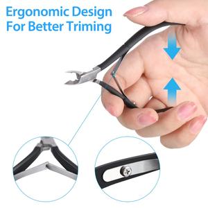 Wholesale Professional Stainless Steel Cuticle Nippers Double Spring <b>Toe</b> Nail Cuticle Clipper Plier Cuticle Nipper - Product Image 6