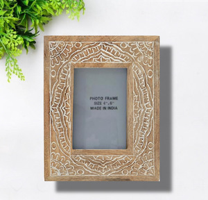Marco de fotos de madera con diseño de Mandala tradicional de calidad de exportación, artículo de regalo para decoración del hogar - Product Image 1