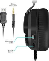 CLS-500 3.5mm 7.1 USB Headset Gaming Dinamis dengan Pencahayaan RGB Desain Over-Ear ANC untuk Komputer Desktop