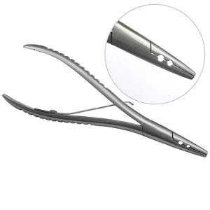 Pinza de Acero Inoxidable Plateada de 7 Pulgadas con Dos Orificios para Extensiones de Cabello, Herramienta para Remover Extensiones de Queratina - Product Image 5