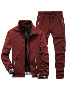 Best Selling Men's <b>Plus</b> <b>Size</b> Winter Tracksuit 100% Cotton Unique Solid Pattern Design with Custom Logo Street Wear - Product Image 6