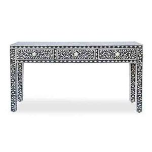 Table console en incrustation d'os artisanale Table d'entrée de luxe de designer pour salon couloir et décoration intérieure Meubles - Product Image 2