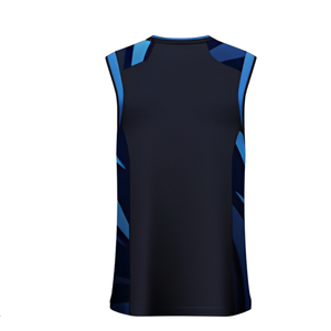 Maillots de football personnalisés imprimés numériquement en polyester/nylon, respirants et anti-humidité, sans manches, avec encolure bandeau - Product Image 1