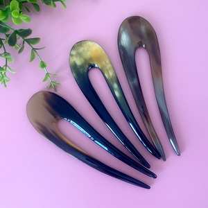 Épingle à bijoux de cheveux en corne pour femmes accessoires de bijoux faits à la main avec corne de buffle à vendre - Product Image 3