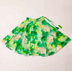 Shoryam Fashion Modern Marble Print Indian Girl's <b>Lehenga</b> Choli Set Green Floral Printed Organza <b>Kids</b> Ethnic Wear Party Wedding - Product Image 4