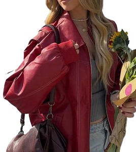 Vestes pour femmes de qualité supérieure, design tendance, vestes en cuir à fermeture éclair, couleur personnalisée, veste décontractée à la mode - Product Image 6