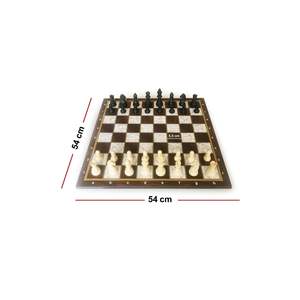 Jeu d'échecs étoile en polyester enduit de nacre 54x54 cm - Product Image 6