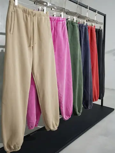 Pantalones para correr para gimnasio de algodón de primera calidad para hombre, pantalones informales de estilo callejero de secado rápido, pantalones lisos para correr, ropa de entrenamiento holgada - Product Image 3