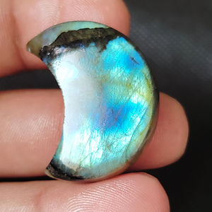 Cabujón de Labradorita Natural, Piedra Iridiscente Verde Azul, Tamaños Mixtos de 5-8mm, UDGEMS Modelo 299 para Joyería Directa - Product Image 1