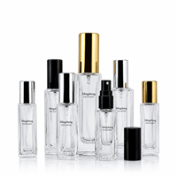 Flacons de parfum vides Mingsheng de 5 ml, 10 ml, 20 ml, 30 ml, rectangulaires et carrés, avec atomiseur pour femmes