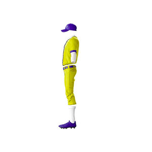 Ropa de béisbol de corte y costura de primera calidad con inserciones de panel y tuberías, uniforme de béisbol de equipo profesional Unisex de poliéster transpirable fuerte - Product Image 3