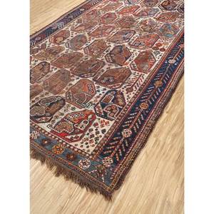 Tapis en laine noués à la main Nuray Ivory Pae-4858, motif géométrique abstrait, 10 mm, pour salon, couloir, technique Tabriz, rectangulaire - Product Image 2