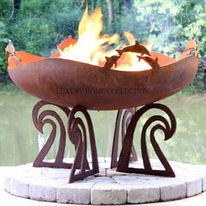 High efficiency metal <b>fire</b> <b>pit</b> with precisions engineered design maximizing heat output while minimizing wood consumption - Product Image 2