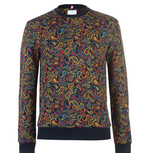 High Quality 100% Cotton French Terry Pullover <b>Black</b> Formal Fit Crew Neck <b>Sweatshirt</b> for Men Custom Logo Digital for Winter - Product Image 1