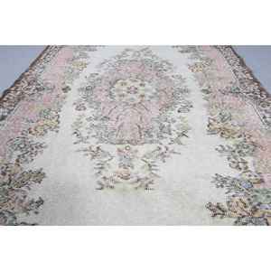 Tapis turc vintage 3,8x6,9 pieds, tapis camouflage marron - Product Image 5