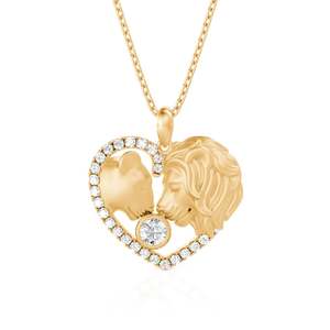 Jeulia Custom Couple Necklace Lion King Queen Vintage <b>Titanium</b> <b>Chain</b> - Product Image 1