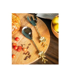 Ensemble de service de salade de couverts de dernière qualité avec poignée ensemble de cuillère et fourchette à salade en acier inoxydable de haute qualité - Product Image 6