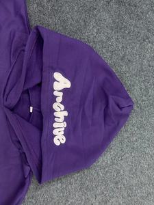 Sweat à capuche vieilli de qualité supérieure doublé d'hiver polaire 400g sérigraphié Service OEM - Product Image 3