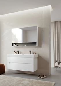 Elegante tocador de baño cubierto de Malta con fregadero de cerámica - Product Image 2