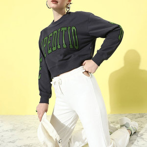 Sudadera de mujer superventas con logotipo personalizado impreso ropa elegante nuevo aspecto estampado cremallera estilo mejor sudadera de mujer hecha de algodón - Product Image 2