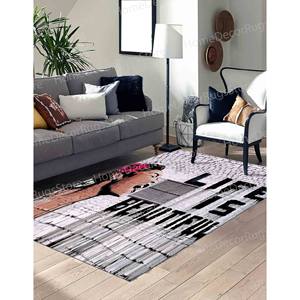 Abstract Woman Chenille <b>Printed</b> Rug for Living <b>Room</b> Decor,Nonwoven Soft Rug - Product Image 2