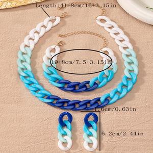 Résine Chunky Chaîne Pendentif Collier Mode Surdimensionné Bold Déclaration Bijoux Élégant Fabriqué À La Main Brillant Finition Ange Léger - Product Image 4