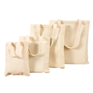 Vente en gros de sacs à provisions réutilisables bon marché avec logo imprimé sur mesure sac fourre-tout en toile de coton blanc uni avec personnalisation au Viet Nam - Product Image 1