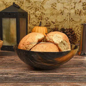 High Quality Branded Agate Natural Horn Serving Bowl <b>Set</b> Handcrafted Polished Round <b>Shaving</b> Bowls for Home Hotel Restaurant Koi - Product Image 2