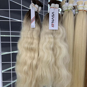 Factory Price Ombre Bulk <b>Hair</b> Extensions Blonde <b>Color</b> Straight 24 Inches From Nasa <b>Hair</b> - Product Image 1