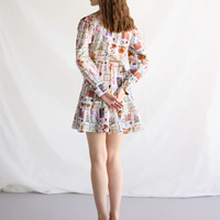 Style décontracté à manches longues femmes robe populaire 100% rayonne tissu haute qualité col en V femmes robe mi-longue avec nœuds papillon